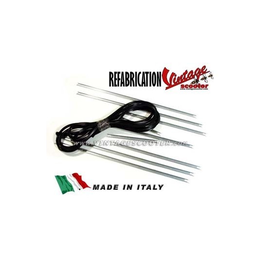 Baguettes de sol (jeu complet profilés + caoutchouc) Vespa ACMA 125 1953-55